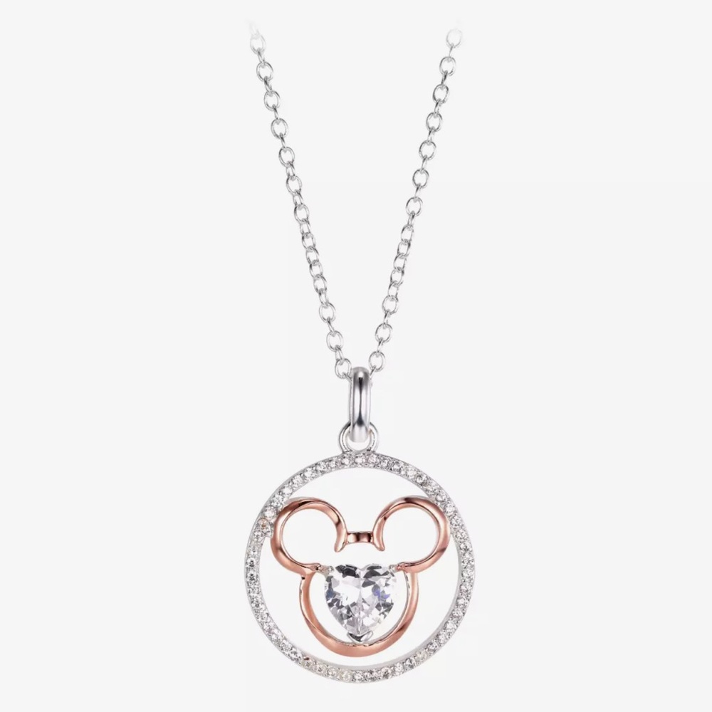 Mickey Mouse Icon Heart Necklace
